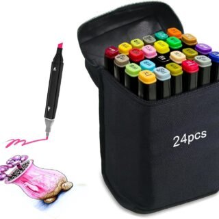 Dual Side Marker & Highlighter 24 Pcs