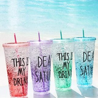 Gel Mug With Strow