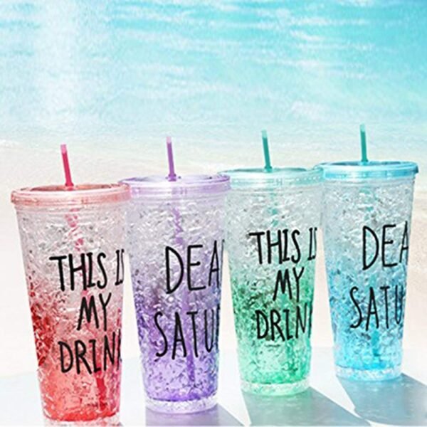 Gel Mug With Strow